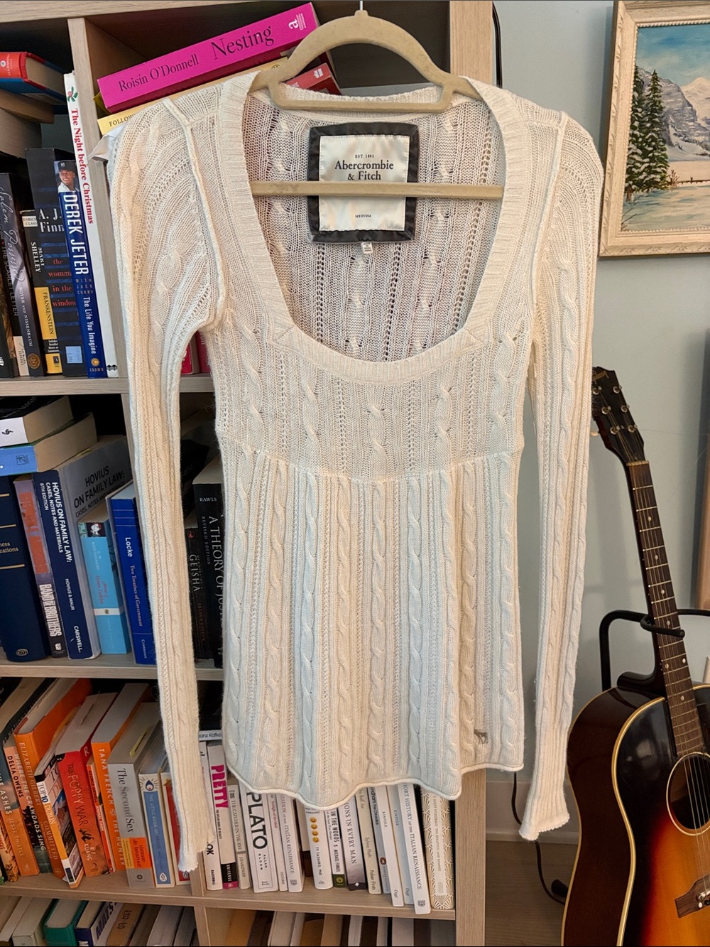 Abercrombie & Fitch y2k rare babydoll Cable-Knit Top